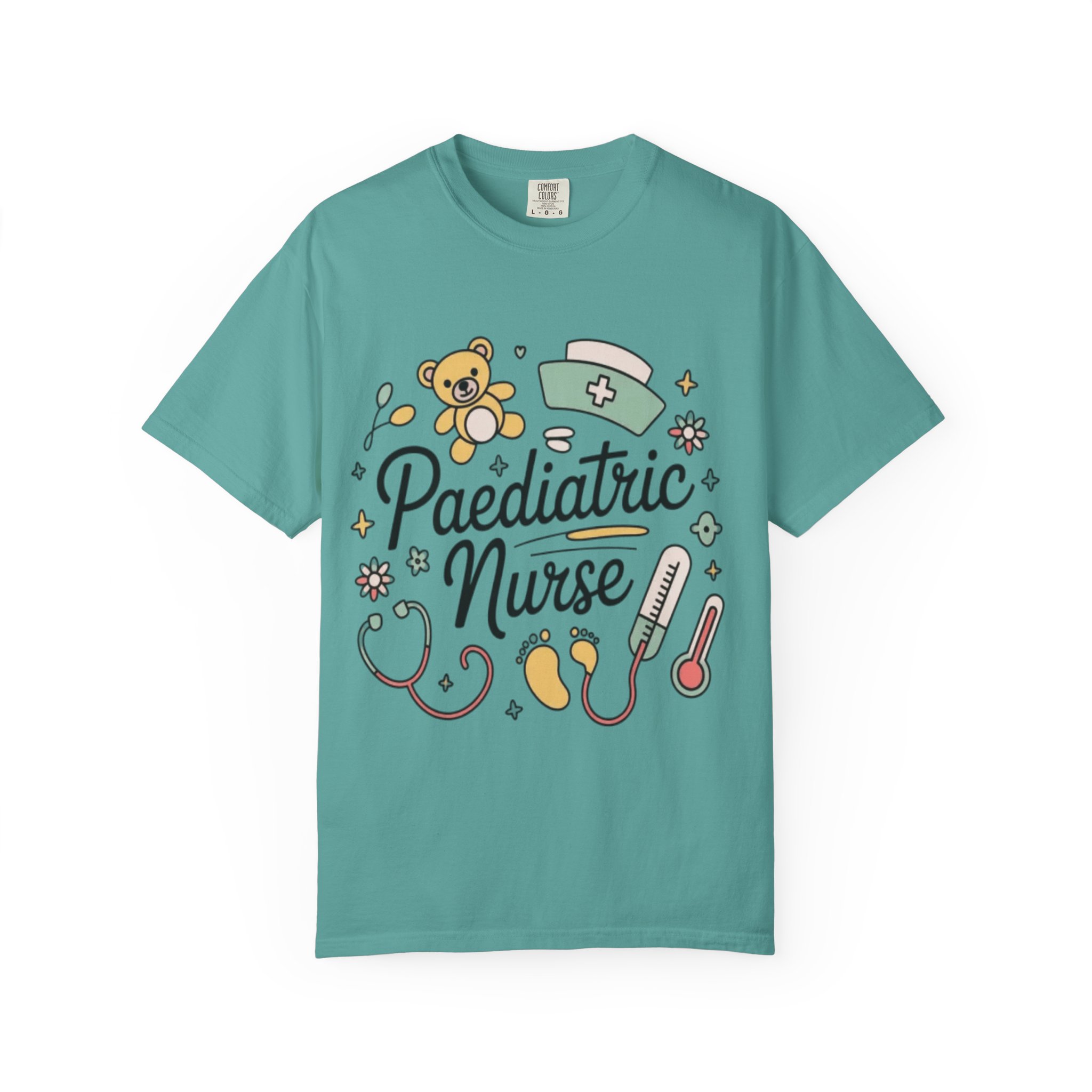 Pediatric Nurse T-Shirt — Cute Medical Icons Tee for Pediatric Nurses - Image 8