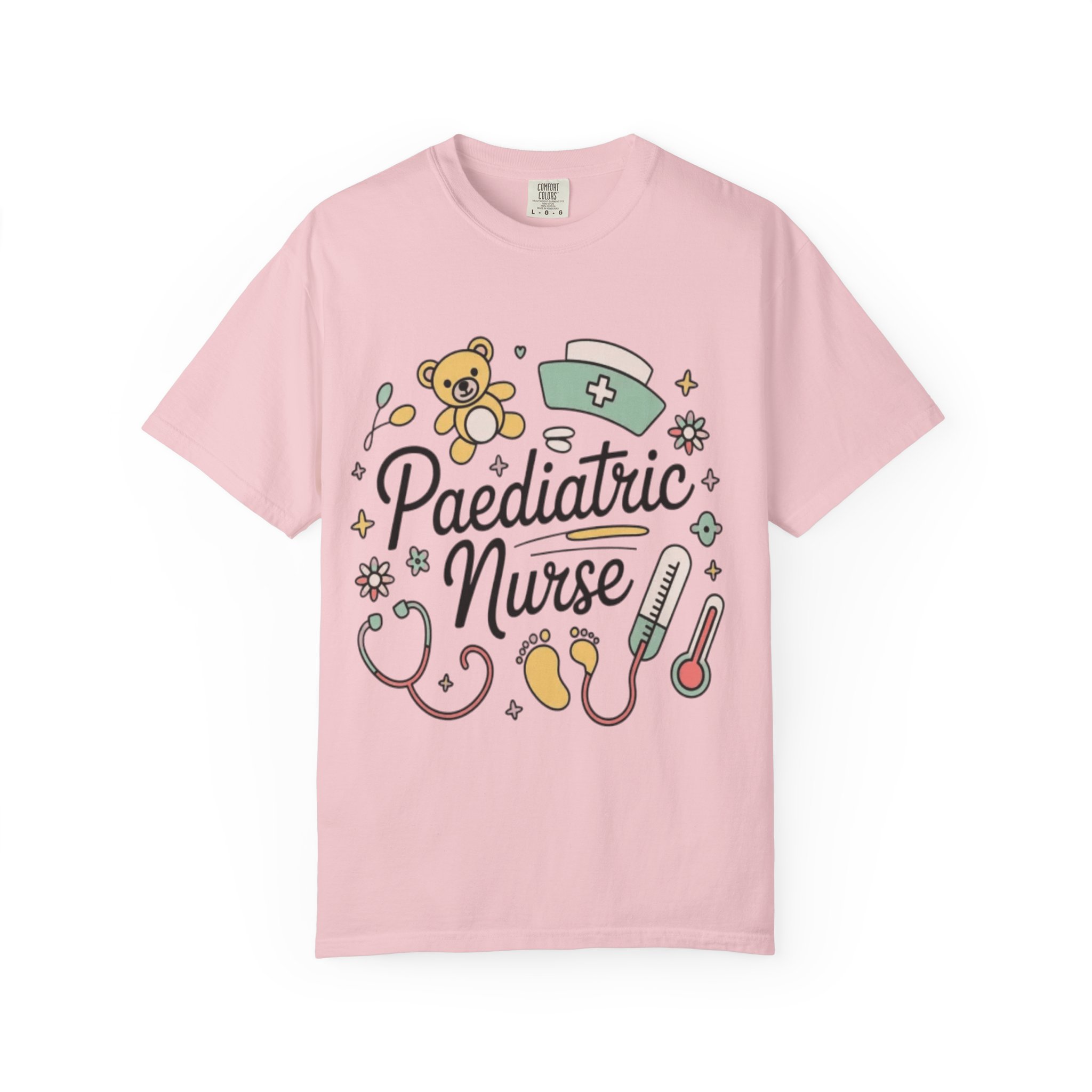 Pediatric Nurse T-Shirt — Cute Medical Icons Tee for Pediatric Nurses - Image 15