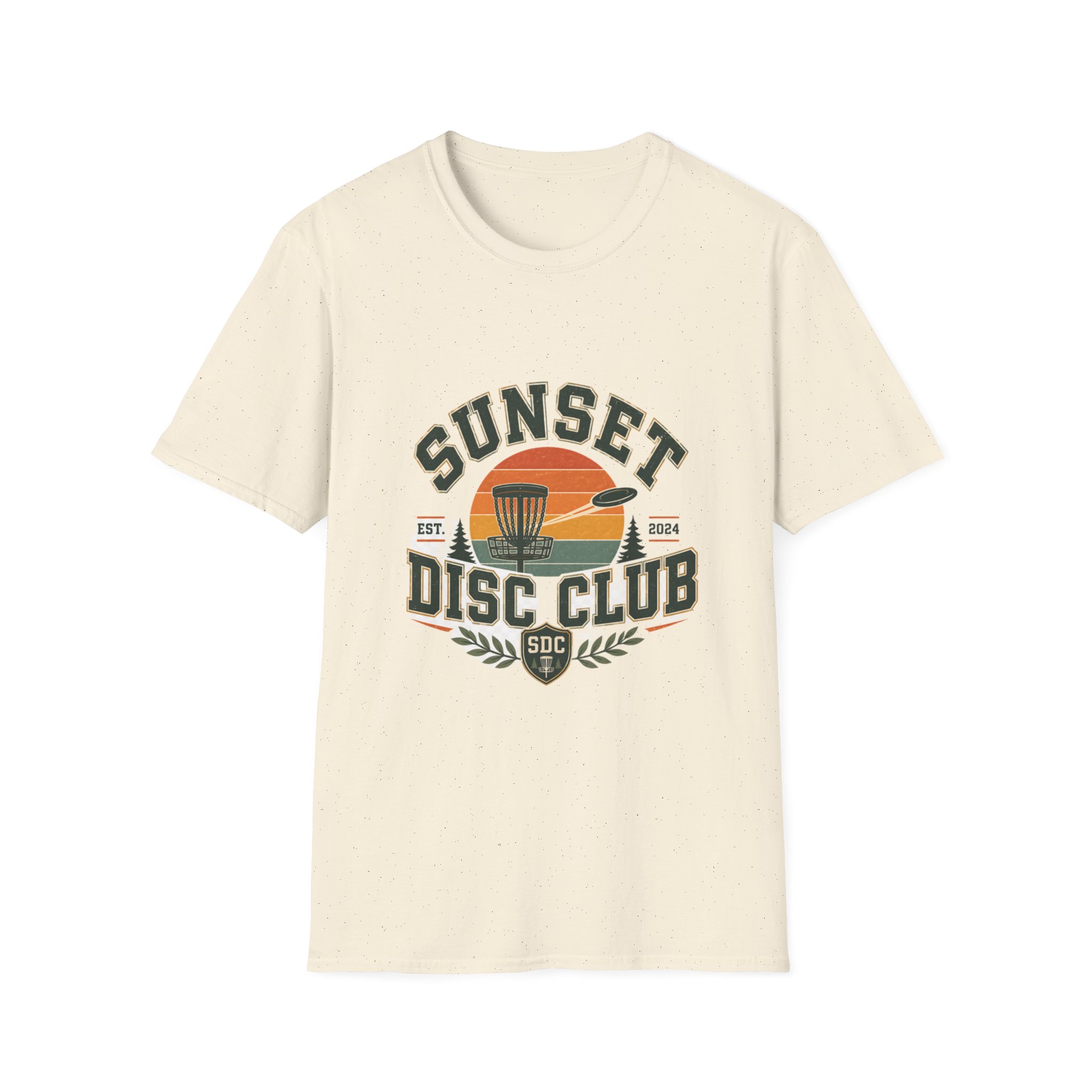Disc Golf T‑Shirt | "Sunset Disc Club" Vintage Sunset Design (EST. 2024) - Image 9