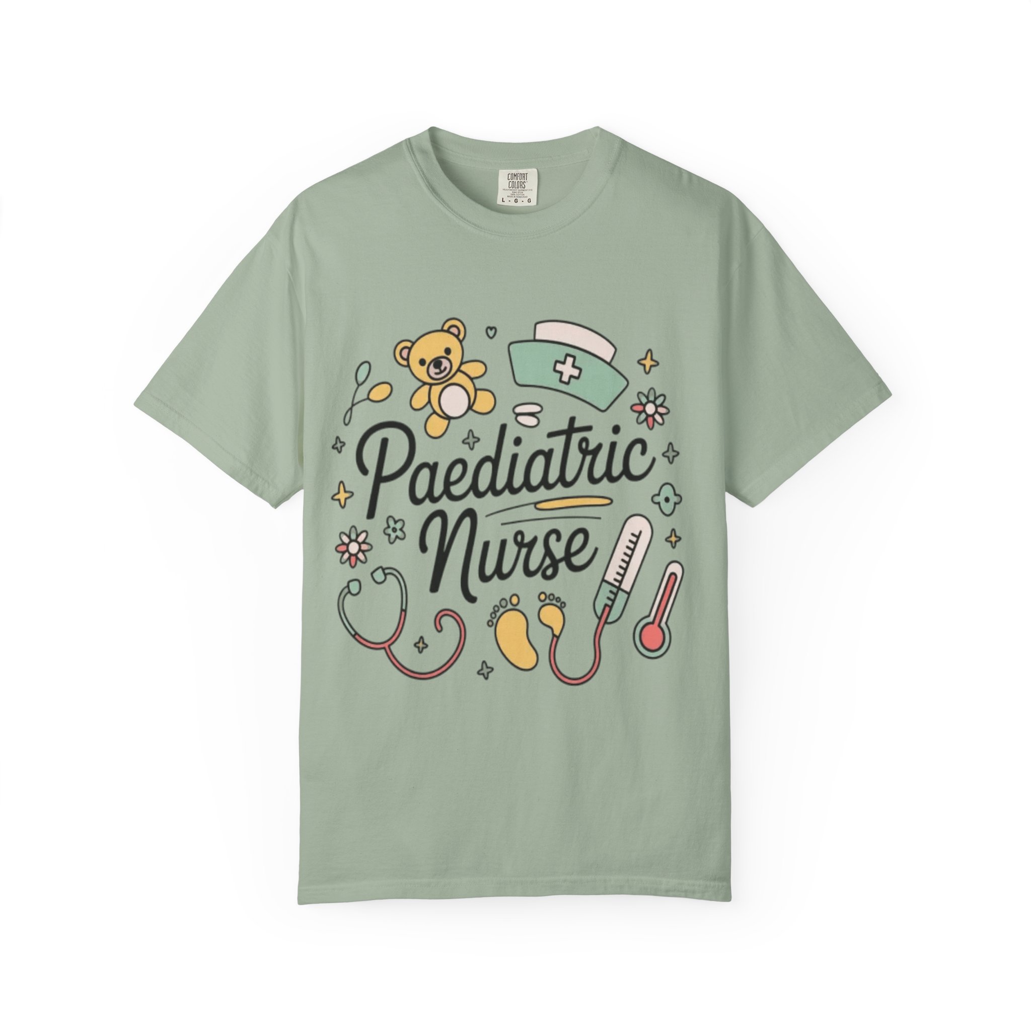 Pediatric Nurse T-Shirt — Cute Medical Icons Tee for Pediatric Nurses - Image 7