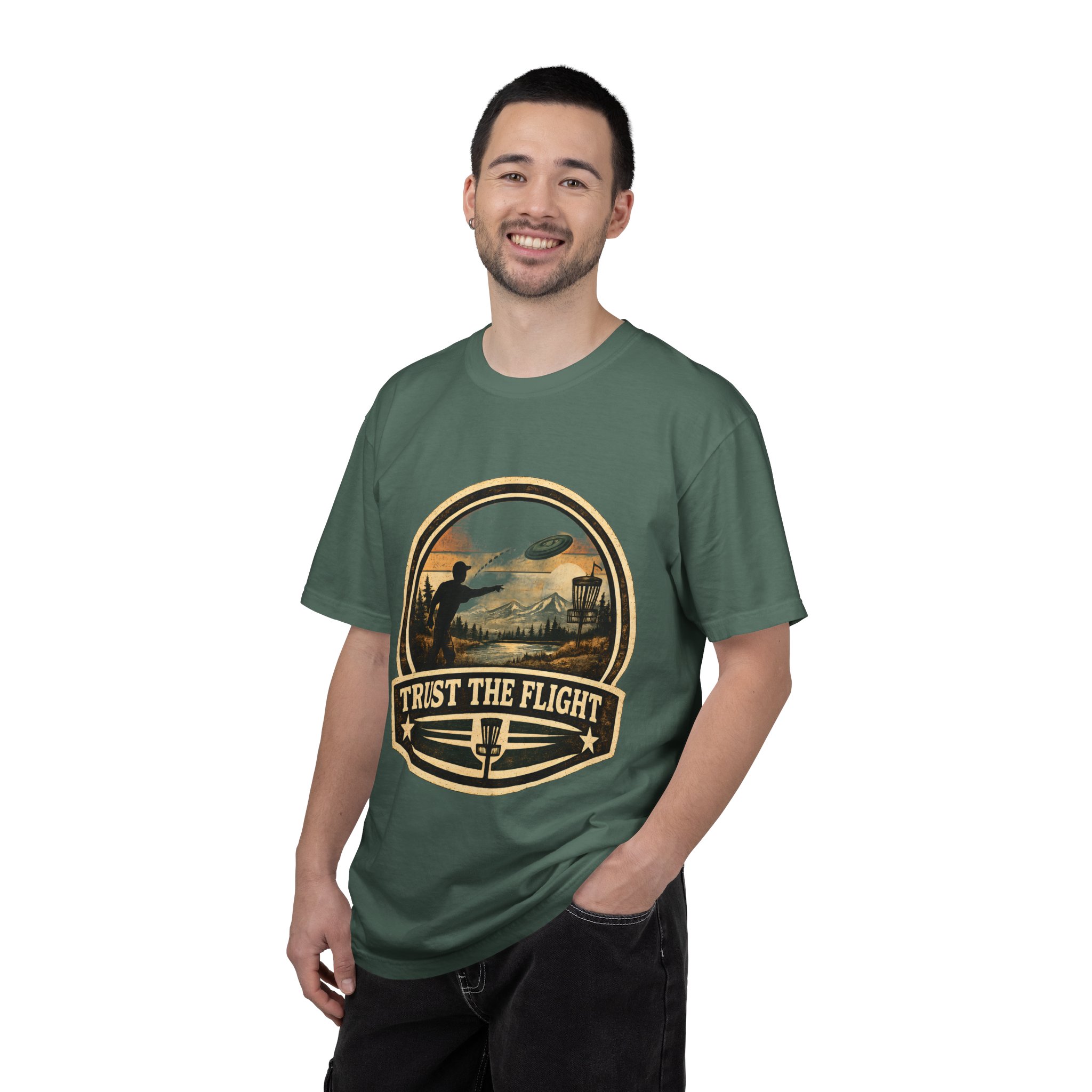 Trust The Flight T-Shirt Disc Golfer T-shirt - Image 8