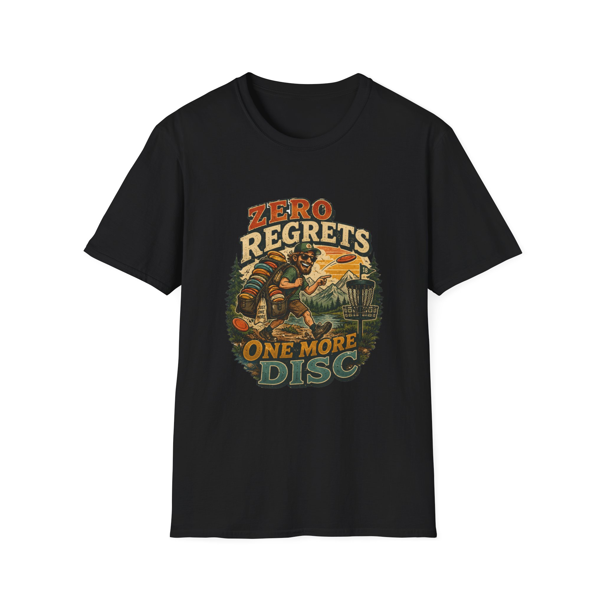 Disc Golf T-Shirt — “Zero Regrets, One More Disc” Retro Graphic - Image 6